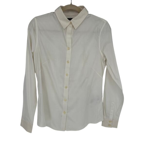 Banana Republic Tops - Banana Republic Non-Iron Fitted Cream Button Down Long Sleeve Workwear Office 8